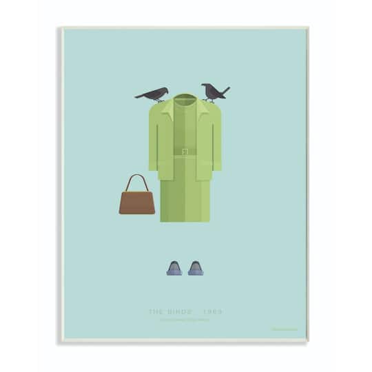Stupell Industries The Birds Minimalist Illustration Wooden Wall Plaque